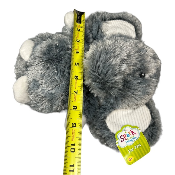Elephant Gray & White by Spark Create Imagine Plush Rattles & Crinkles 11" NWT - Picture 8 of 9